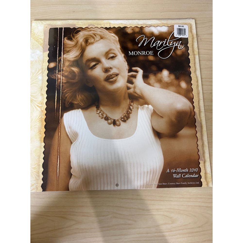 Marilyn Monroe 2010 Wall Calendar 16 Month Sam Shaw Photography Trends Int‎ New